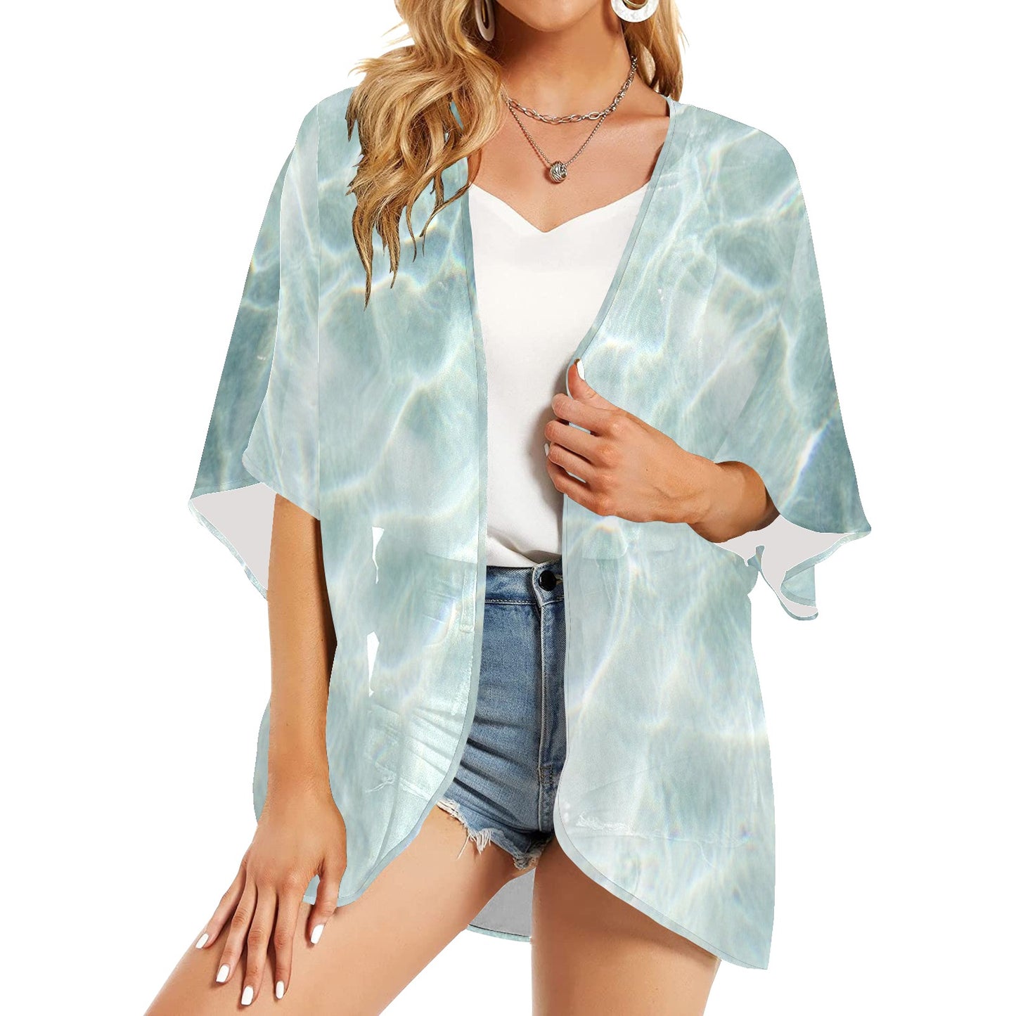 Women's Kimono Chiffon Cover Up (H51)