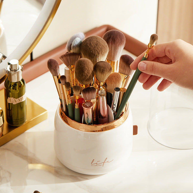 Cosmetic Brush Rotating Storage Organizer