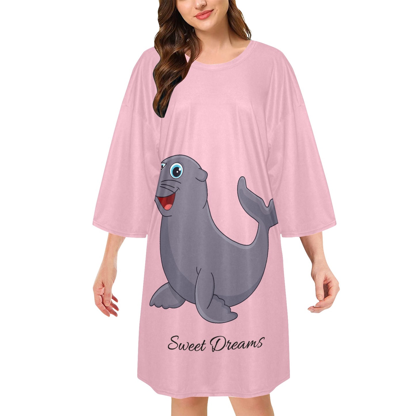 Cute Panda Women's Oversized Sleep Tee (T74)