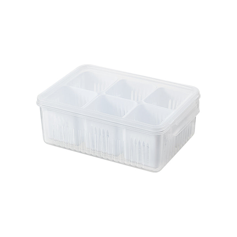 Simple and Convenient Preservation Box with Lid Divided Refrigerator Preservation Box Fruit and Vegetable Food Box