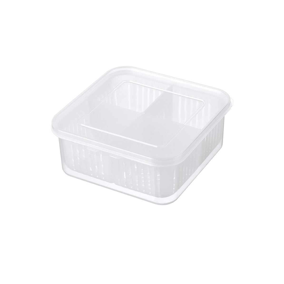 Simple and Convenient Preservation Box with Lid Divided Refrigerator Preservation Box Fruit and Vegetable Food Box