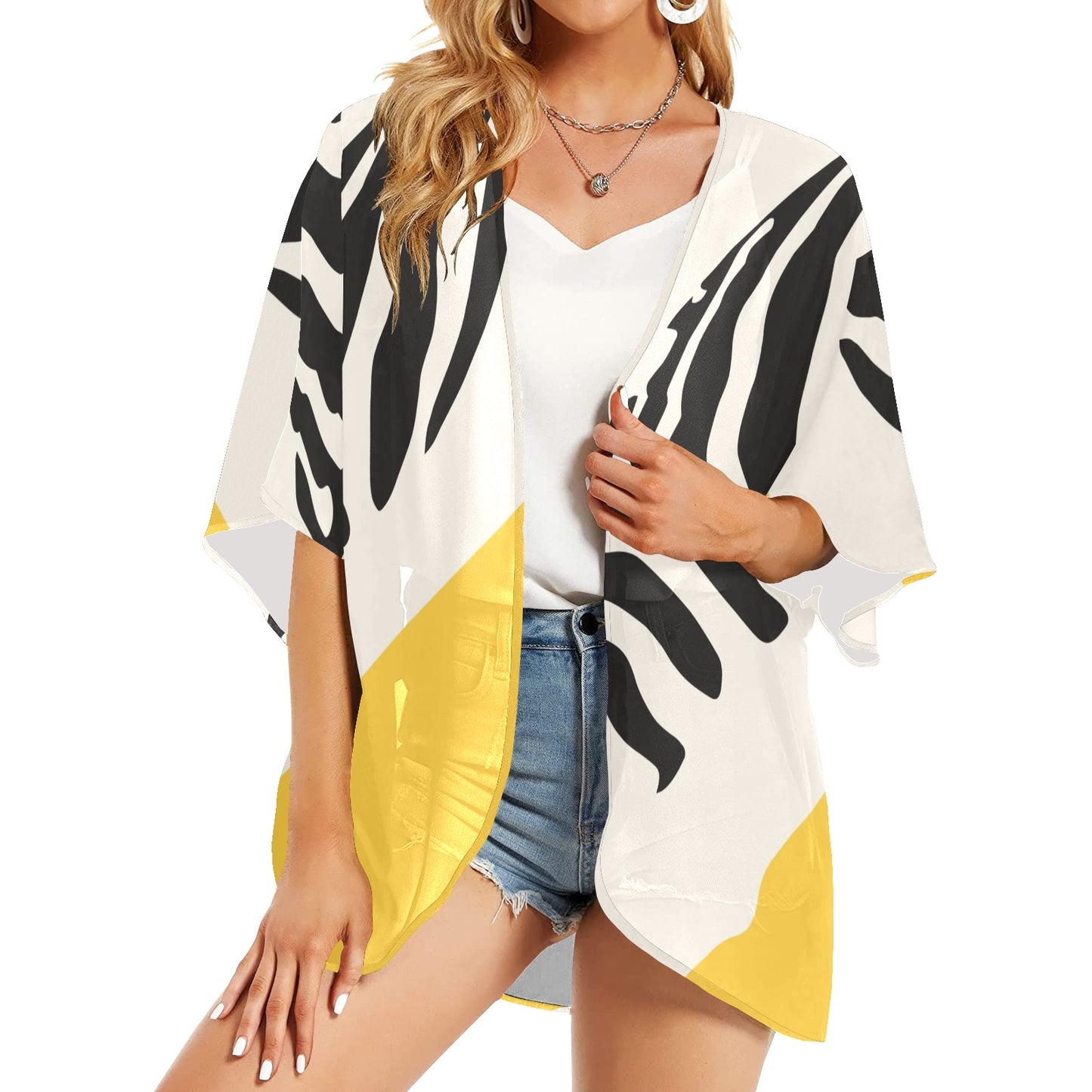 Women's Kimono Chiffon Cover Up (H51)