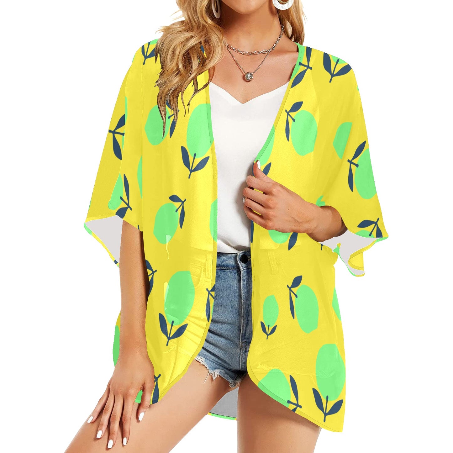 Women's Kimono Chiffon Cover Up (H51)