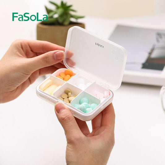 Mini Six-Compartment Pill Box Sealed Moisture-Proof