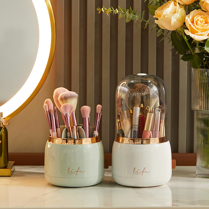 Cosmetic Brush Rotating Storage Organizer