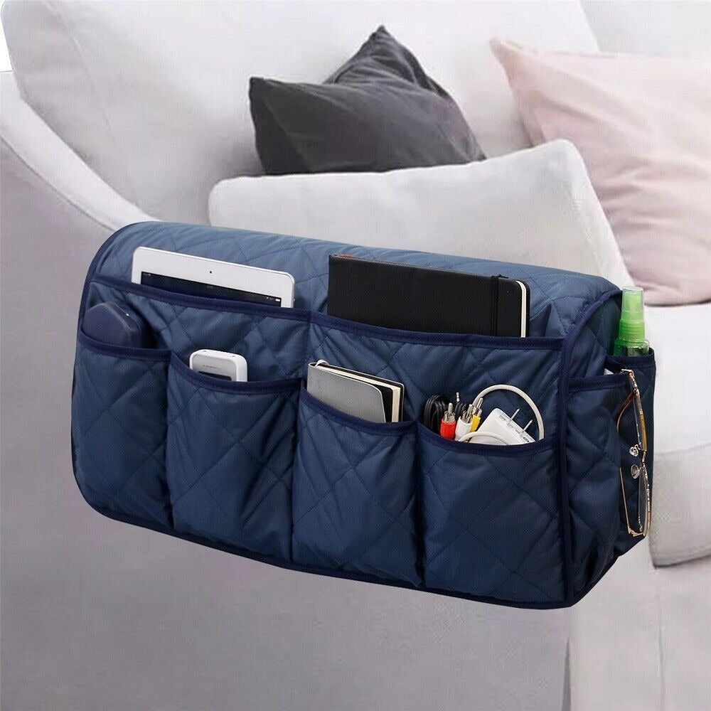 Sofa armrest storage bag