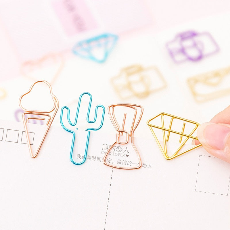 10 pcs/pack cute Mini Paper Clips Kawaii