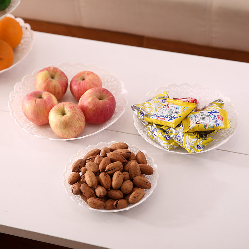 Three-Layer Platter for Fruits and Snacks