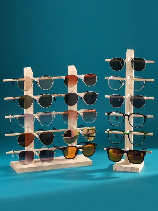 Solid wood Glasses Display Rack