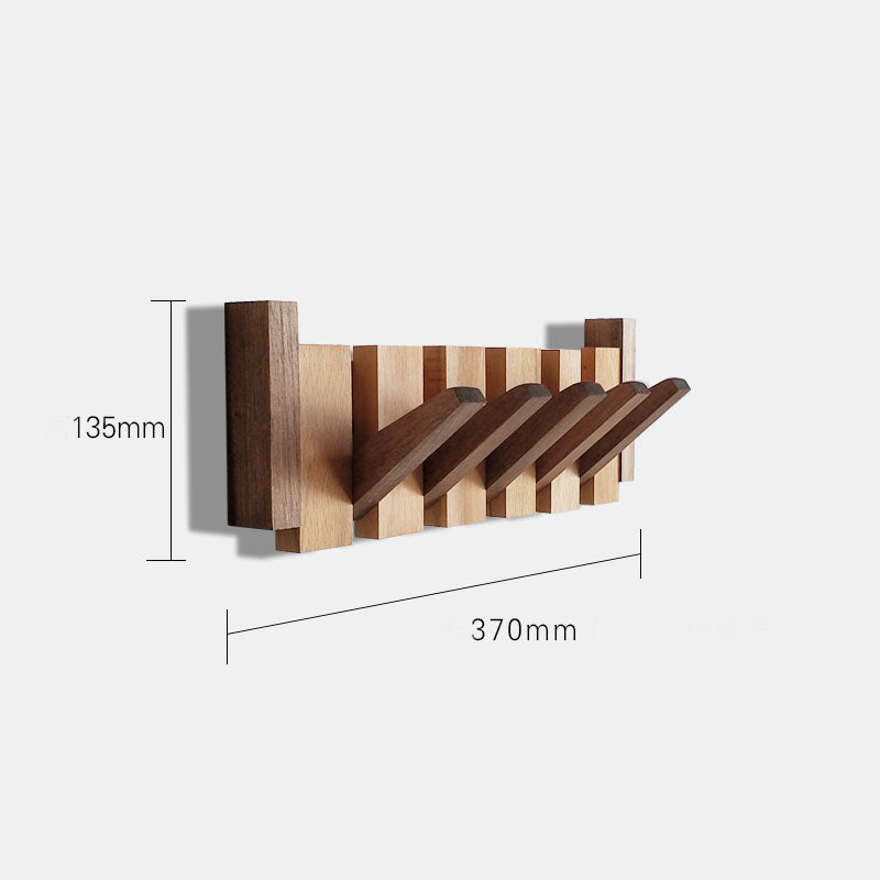 Black Walnut Coat Rack Wall-Mounted Hook