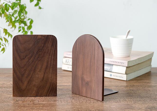 Solid beech wood book end