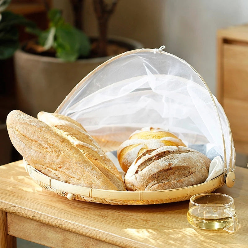 Handmade Bamboo Basket Steamed Bread Basket Bamboo Dustpan