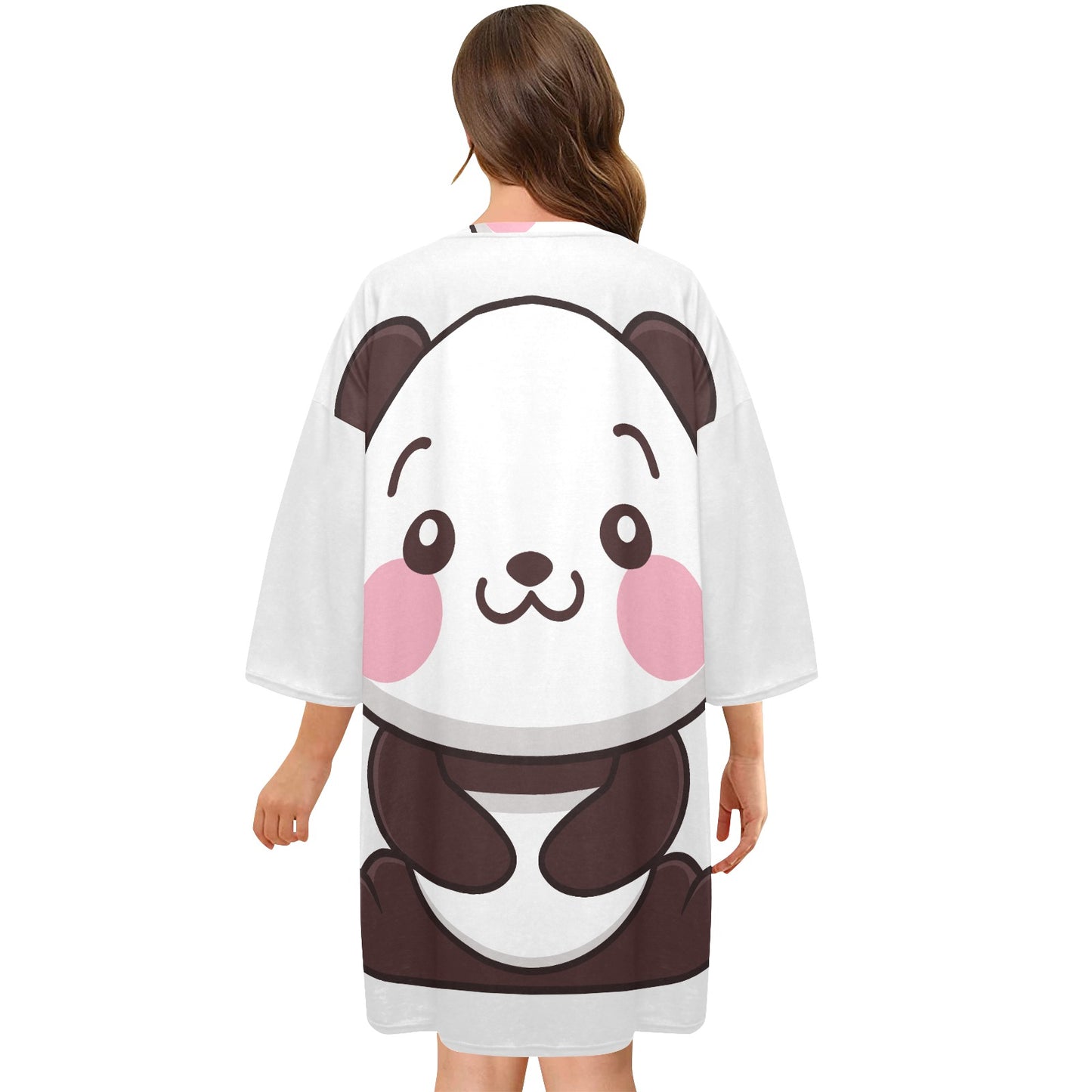 Cute Panda Women's Oversized Sleep Tee (T74)