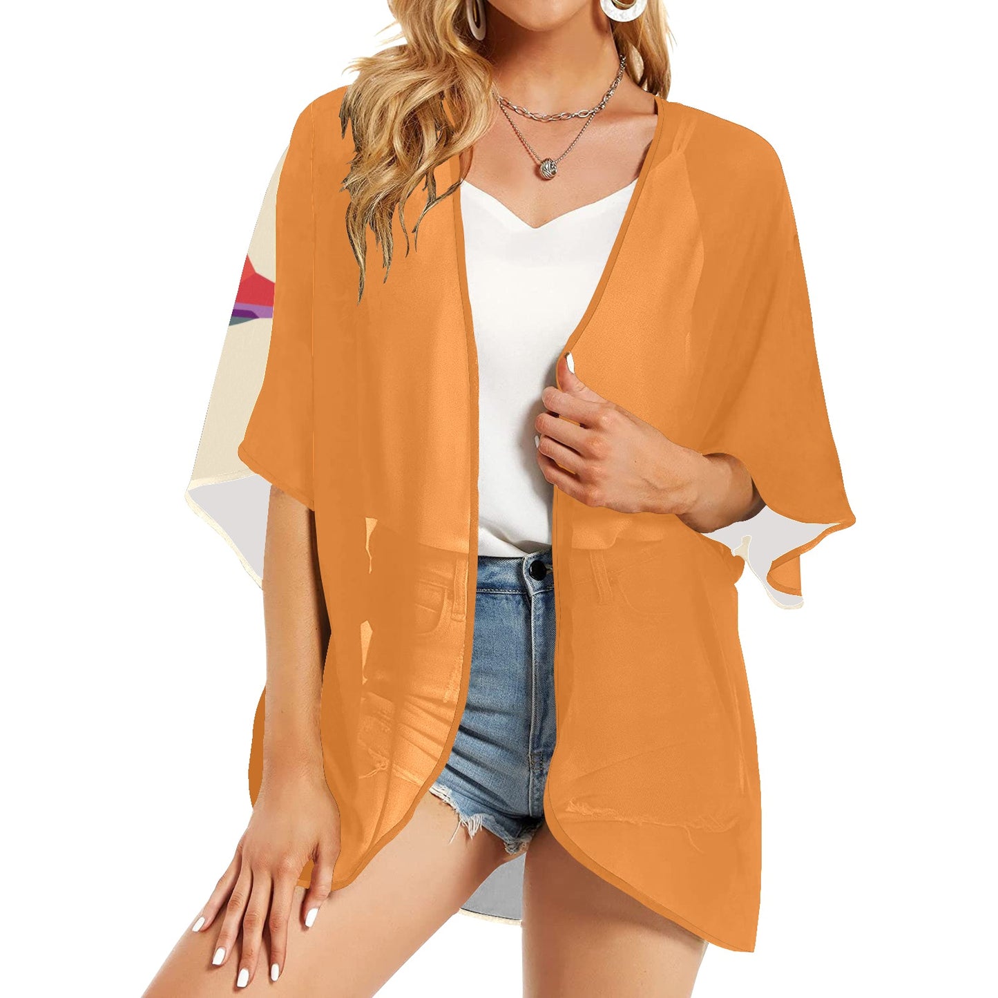 Women's Kimono Chiffon Cover Up (H51)