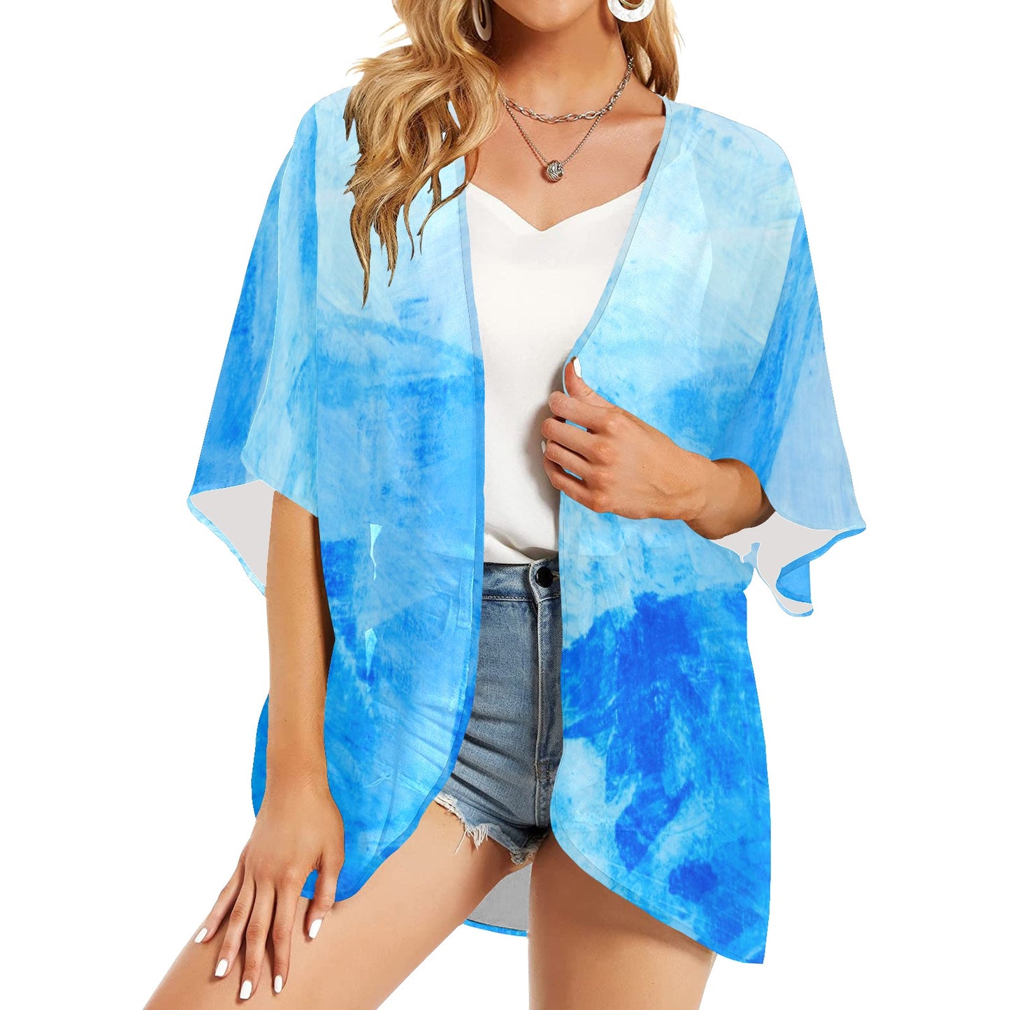 Women's Kimono Chiffon Cover Up (H51)